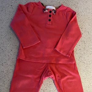 Burberry baby pj set 12m